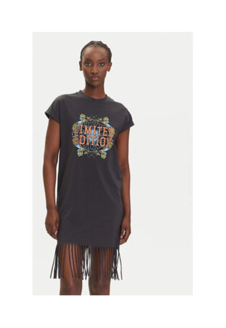 Tricou dama Obsidian - gri - 95% bumbac - 5% elastan