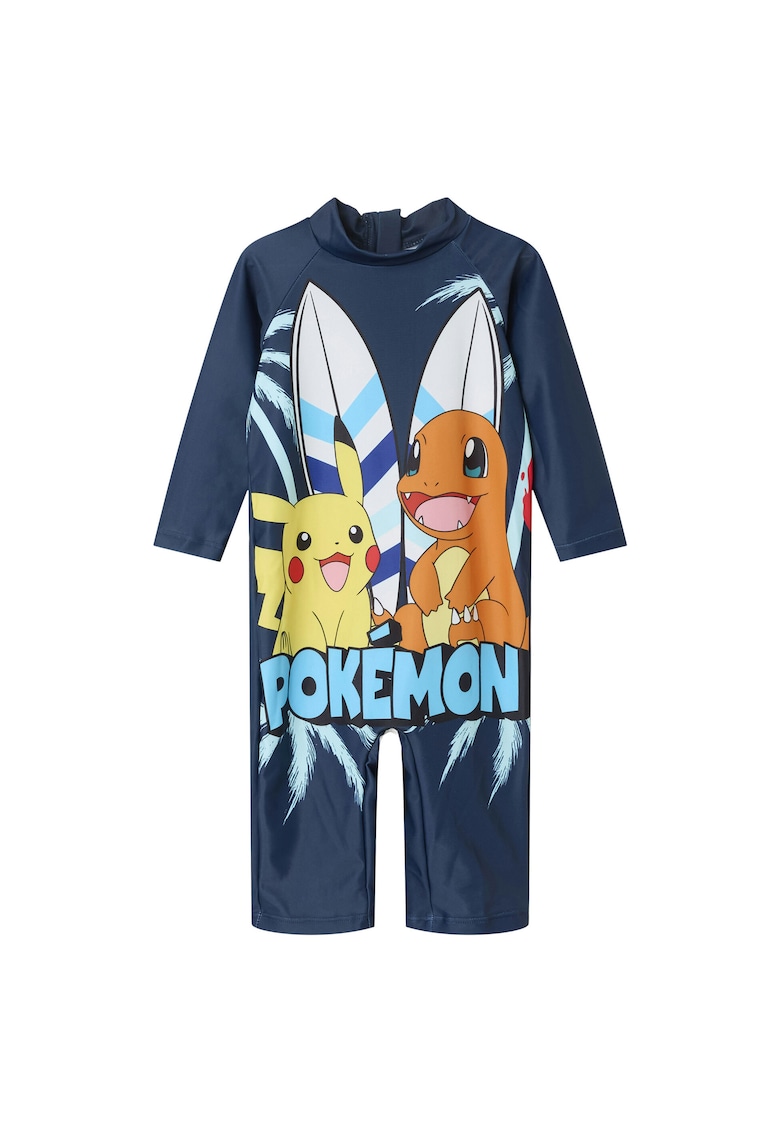 Salopeta copii -  bleumarin - 85% poliester - 15% elastan - model Pokemon