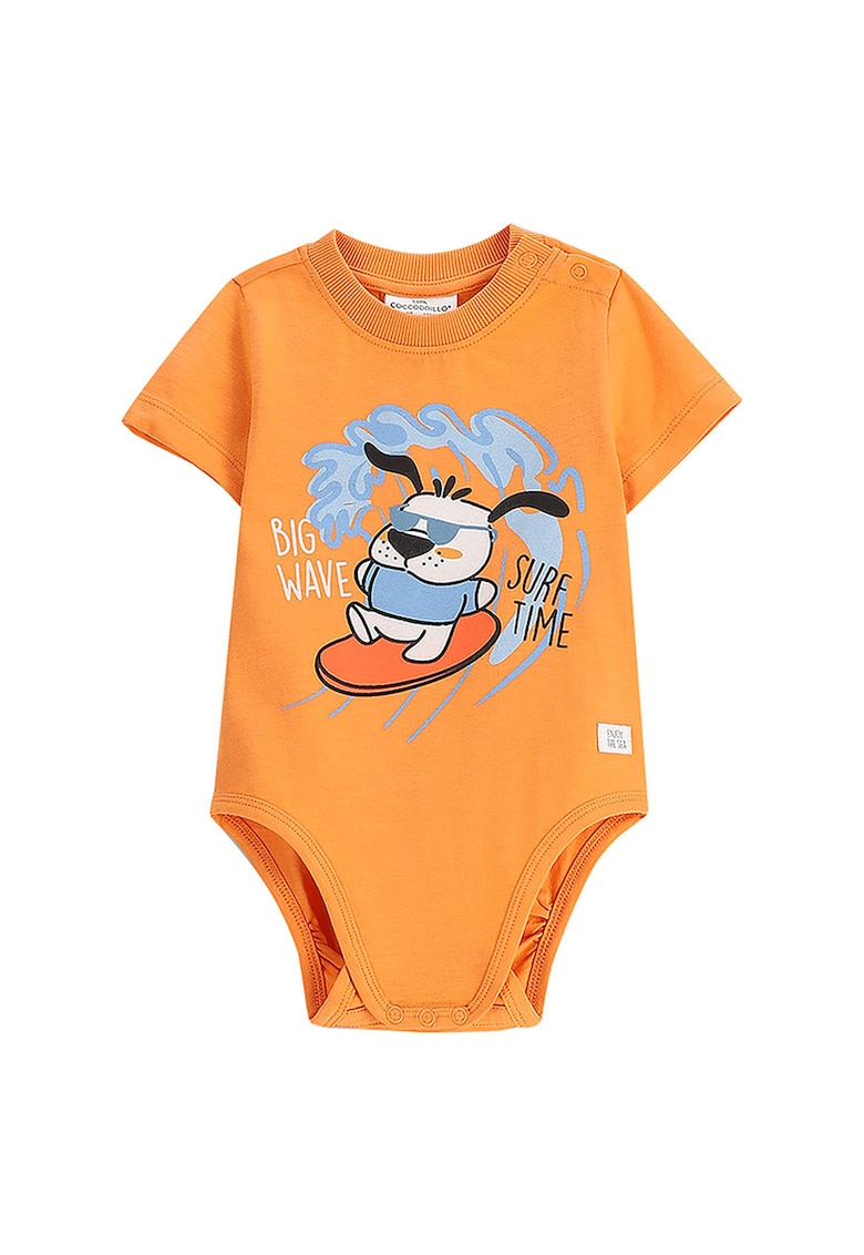 Body pentru copii - bumbac/elastan - portocaliu