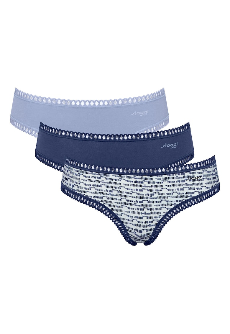 Set lenjerie intima dama - 10219671 V003 - albastru - bumbac si elastan Set lenjerie intima dama - 10219671 V003 - albastru - bumbac si elastan