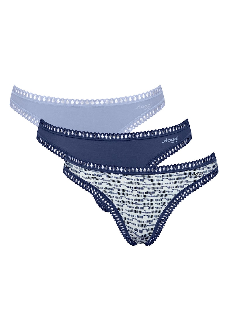 Set lenjerie intima dama - 10219704 V003 - albastru - bumbac - elastan Set lenjerie intima dama - 10219704 V003 - albastru - bumbac - elastan