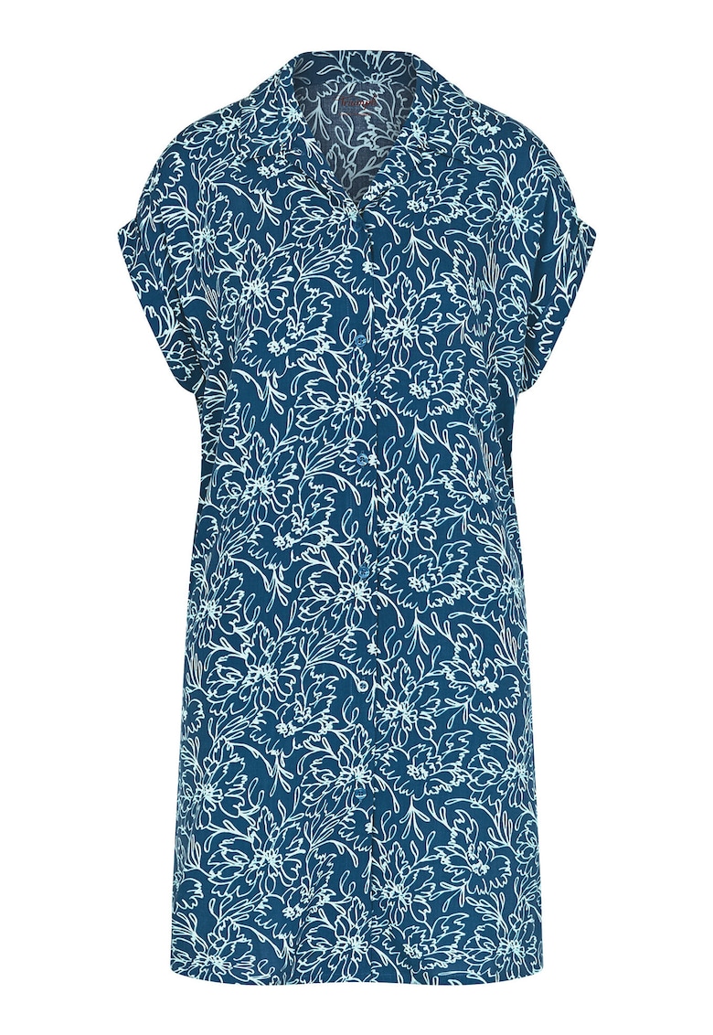 Rochie - M031 - albastru viscoza - Albastru
