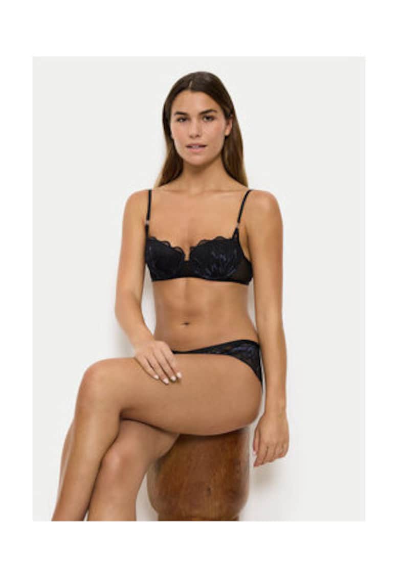 Sutien - 10222359 - poliamida/elastan - negru - Negru