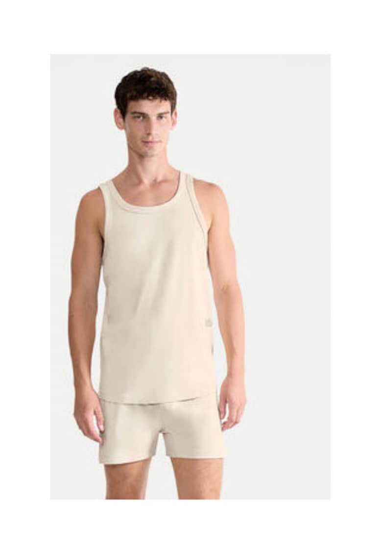 Maiou barbati - 90% bumbac - 10% elastan - bej -