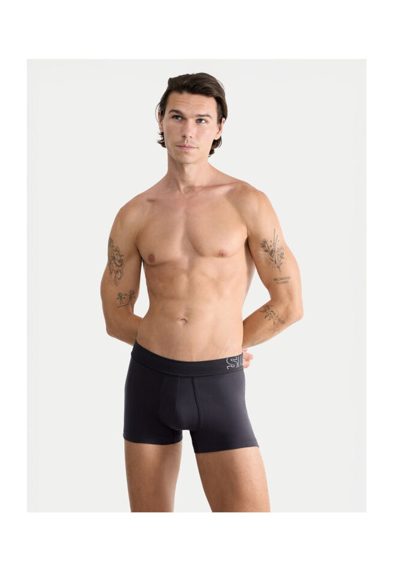 Boxeri barbati - 10215472 38280 - Gri - 90% bumbac