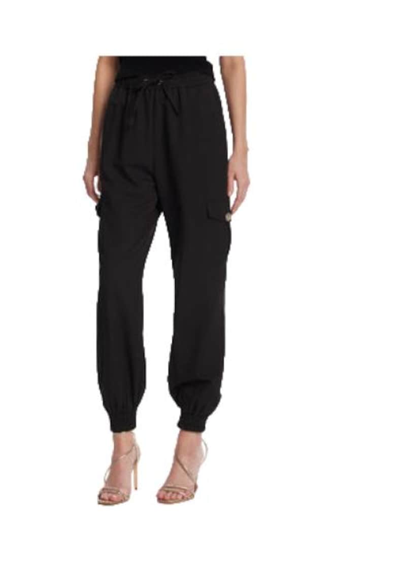 Pantaloni dama - negru - poliester si viscoza -