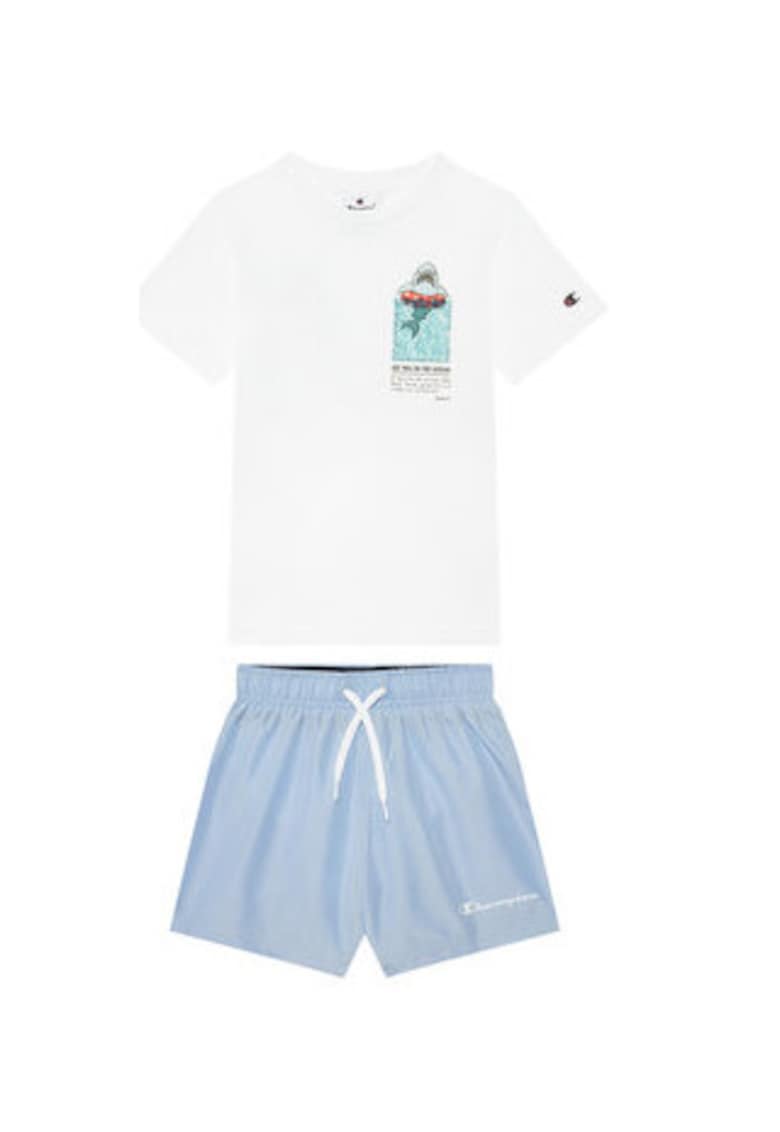 Trening lifestyle dama model 307063 - alb/bleumarin - 100% bumbac
