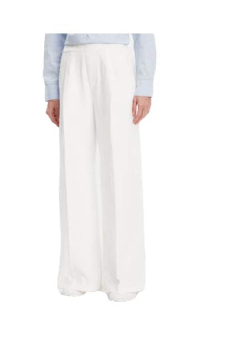 Pantaloni dama - 100% bumbac - alb