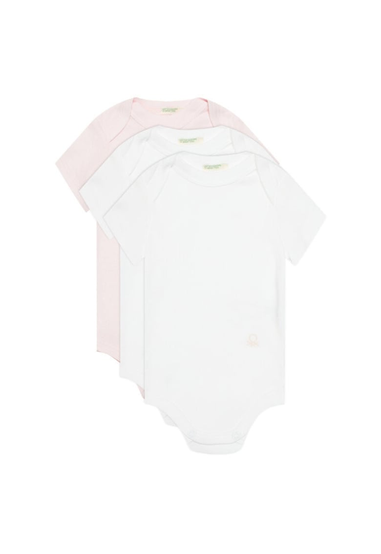 Set 3 Body-uri copii - bumbac - roz/alb