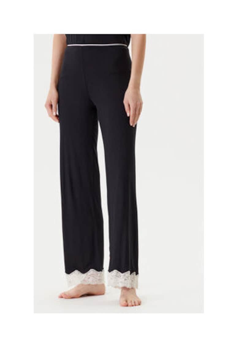 Pantaloni de pijama pentru dama -  viscoza - negru