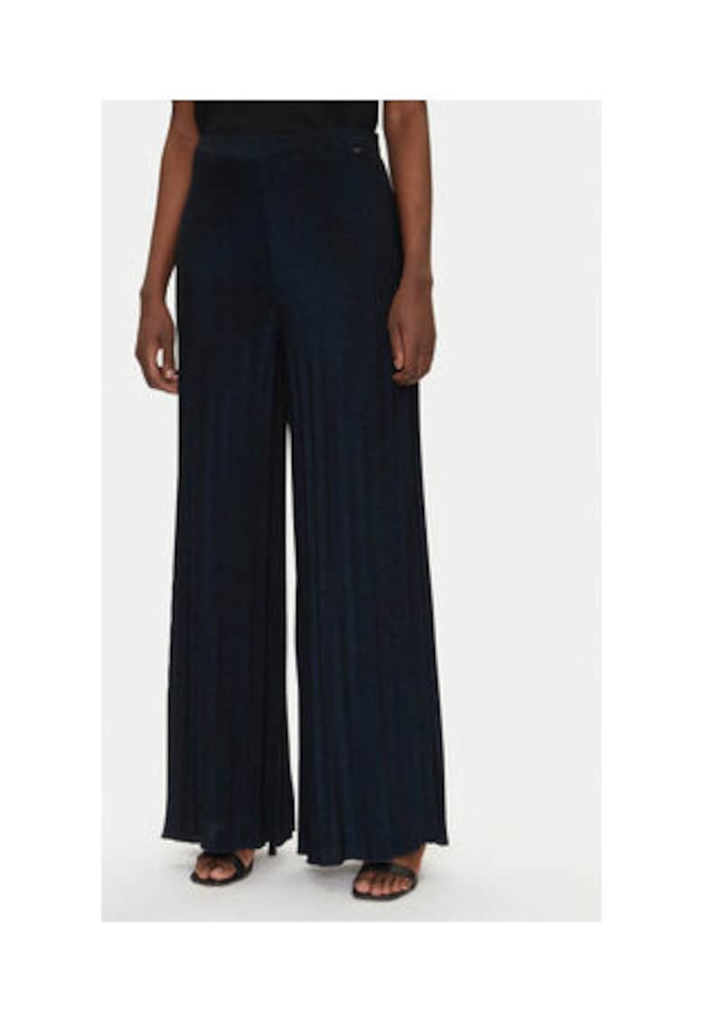 Pantaloni evazati 511FD24002 - poliamida/poliester/elastan - bleumarin