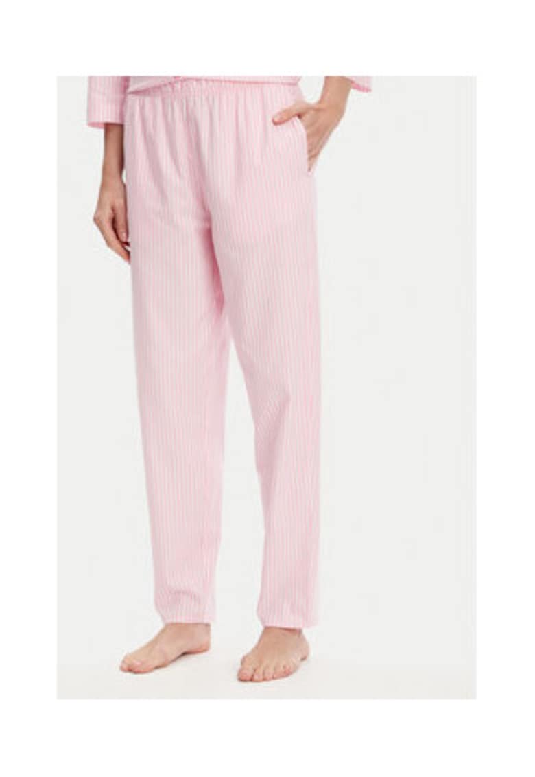 Pantaloni dama -  bumbac - roz