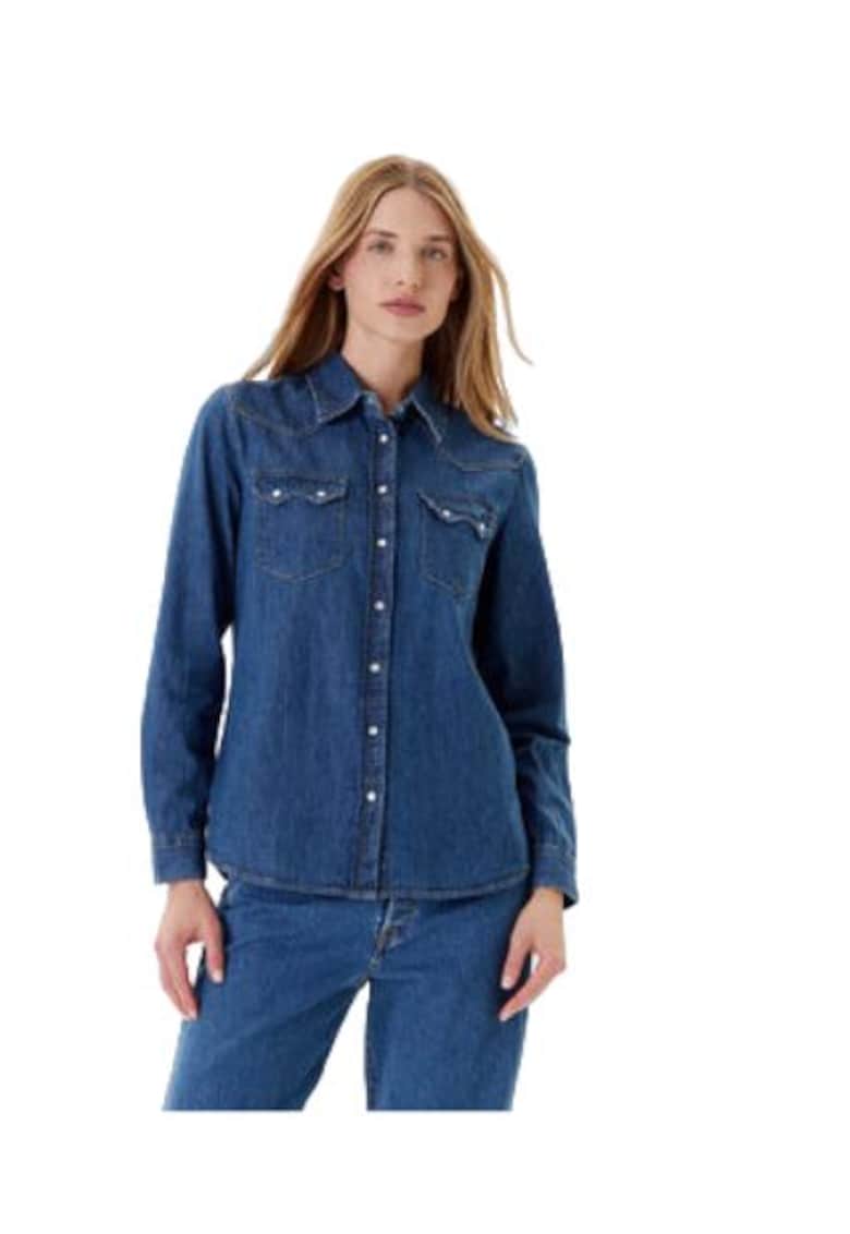 Camasa dama  bumbac - albastru