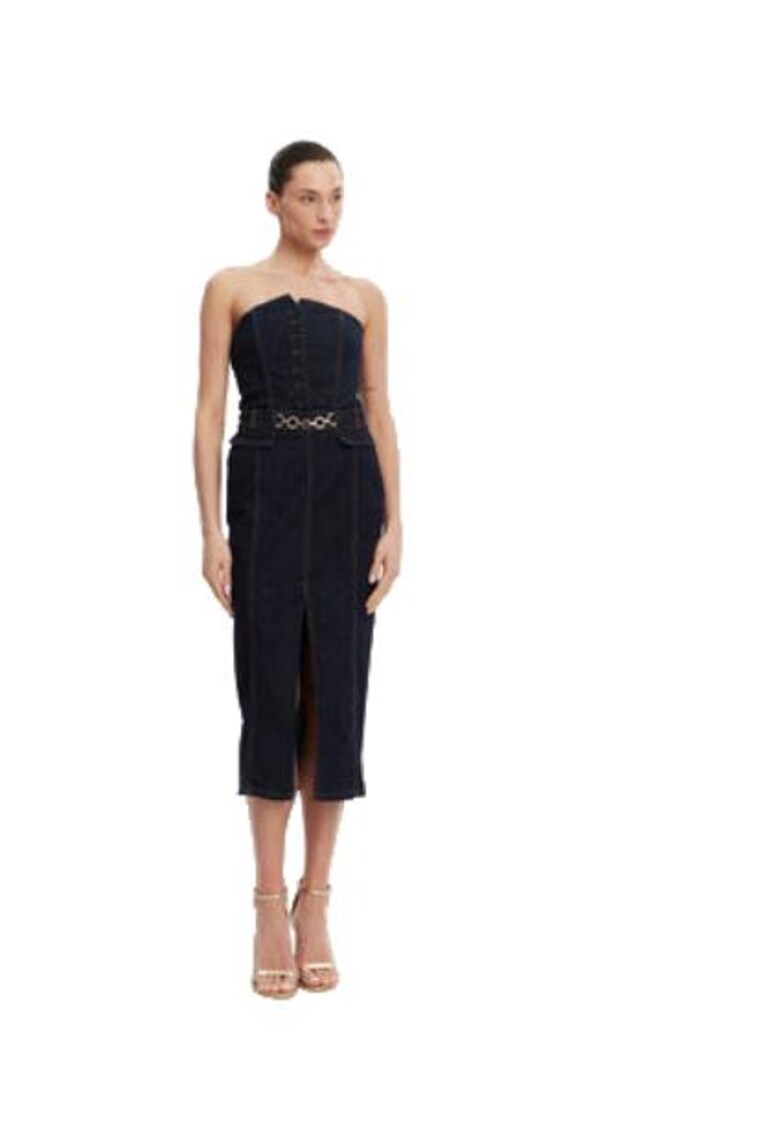 Rochie  L23 - bumbac - bleumarin - 98% bumbac - 2% elastan