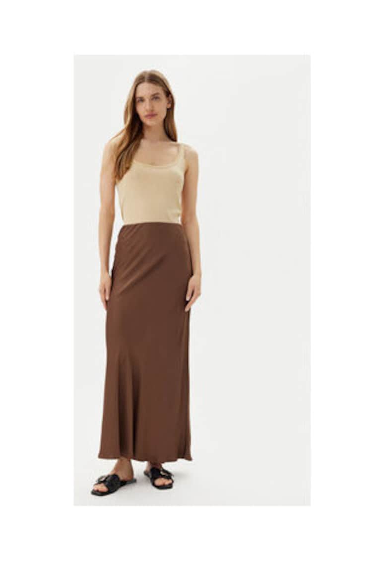 Fusta model TD0472 - culoare ciocolata - material original