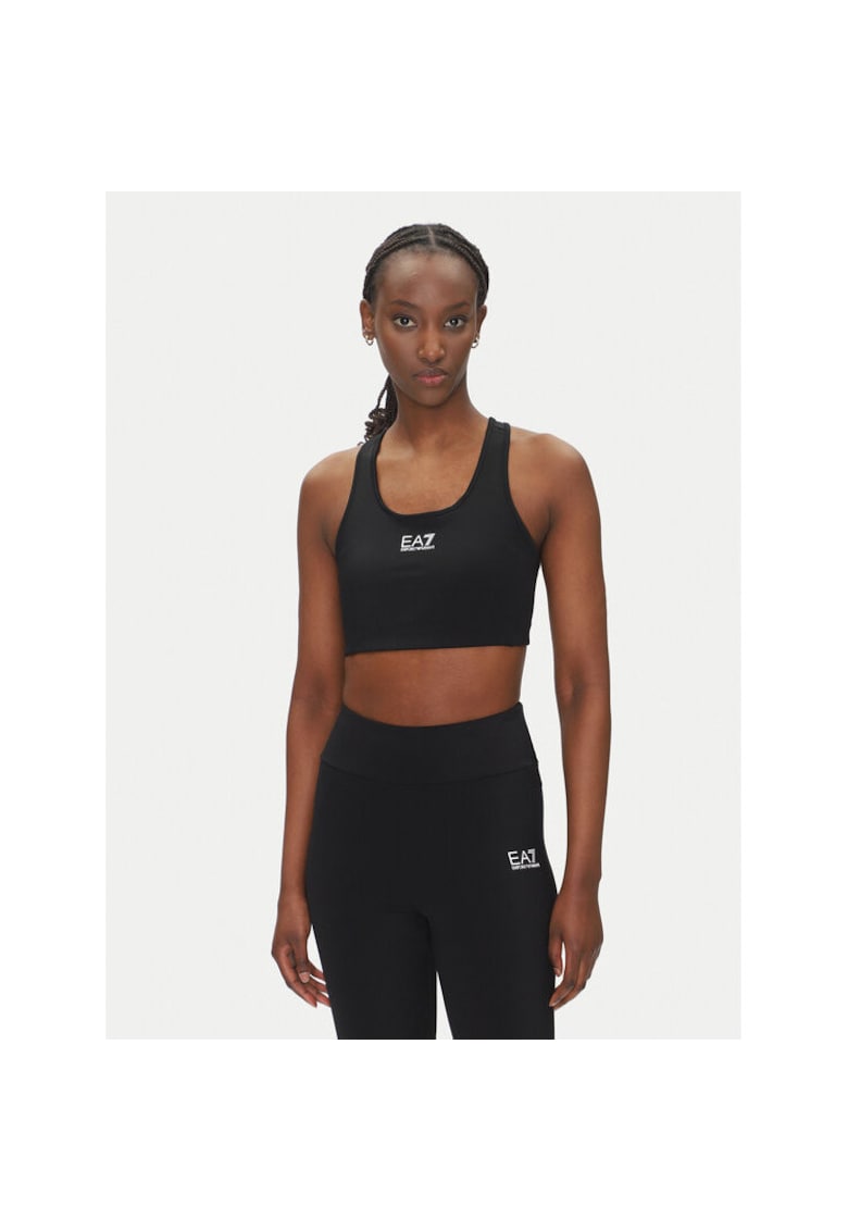 Bustiera sport dama - Emporio Armani - neagra - poliamida si elastan