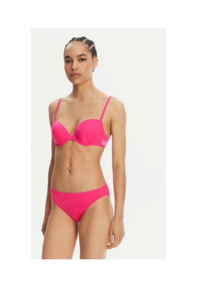 Costum de baie dama Emporio Armani roz neon