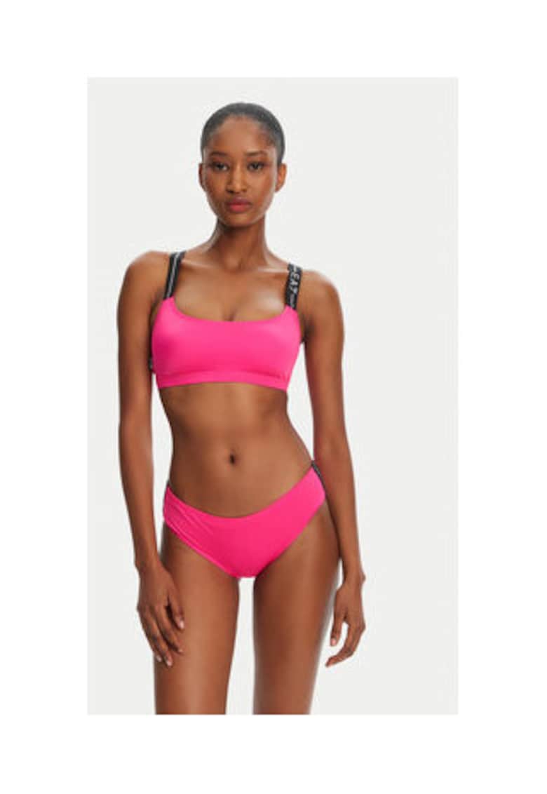 Costum de baie dama - Emporio Armani roz neon - poliester si elastan