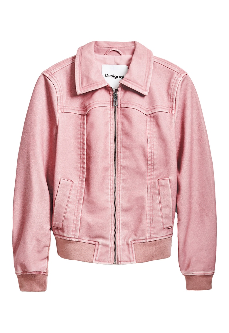 Jacheta din piele ecologica cu buzunare oblice Jacheta din piele ecologica cu buzunare oblice