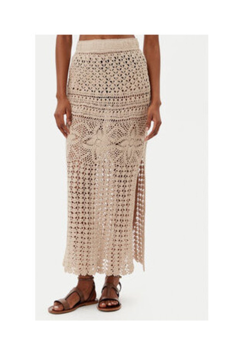 Fusta dama - bumbac - Bej