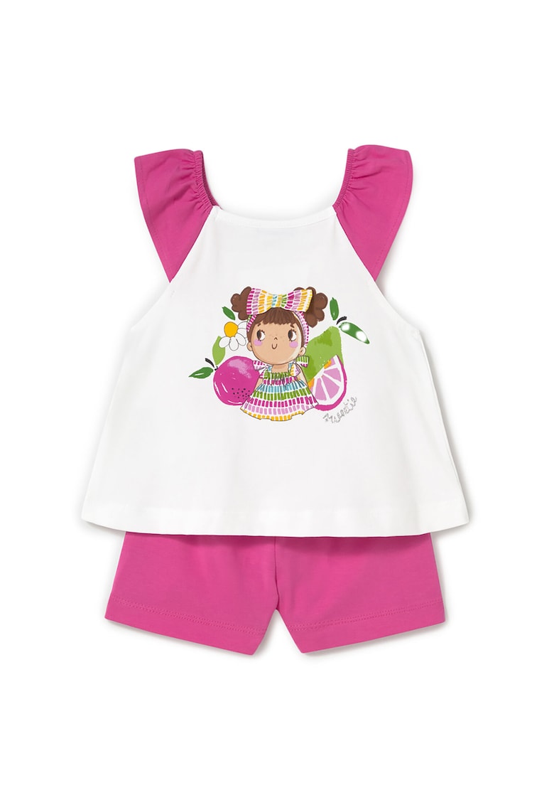 Compleu pentru copii - PRIMAR-1234 - bumbac/elastan - roz/alb - Compleu pentru copii - PRIMAR-1234 - bumbac/elastan - roz/alb -