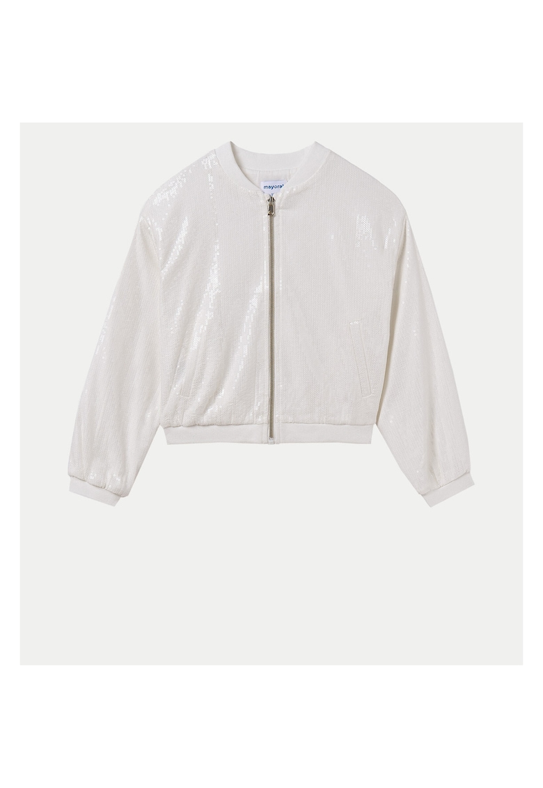 Jacheta sport copii -  6403 65 - poliester/bumbac/elastan - crem