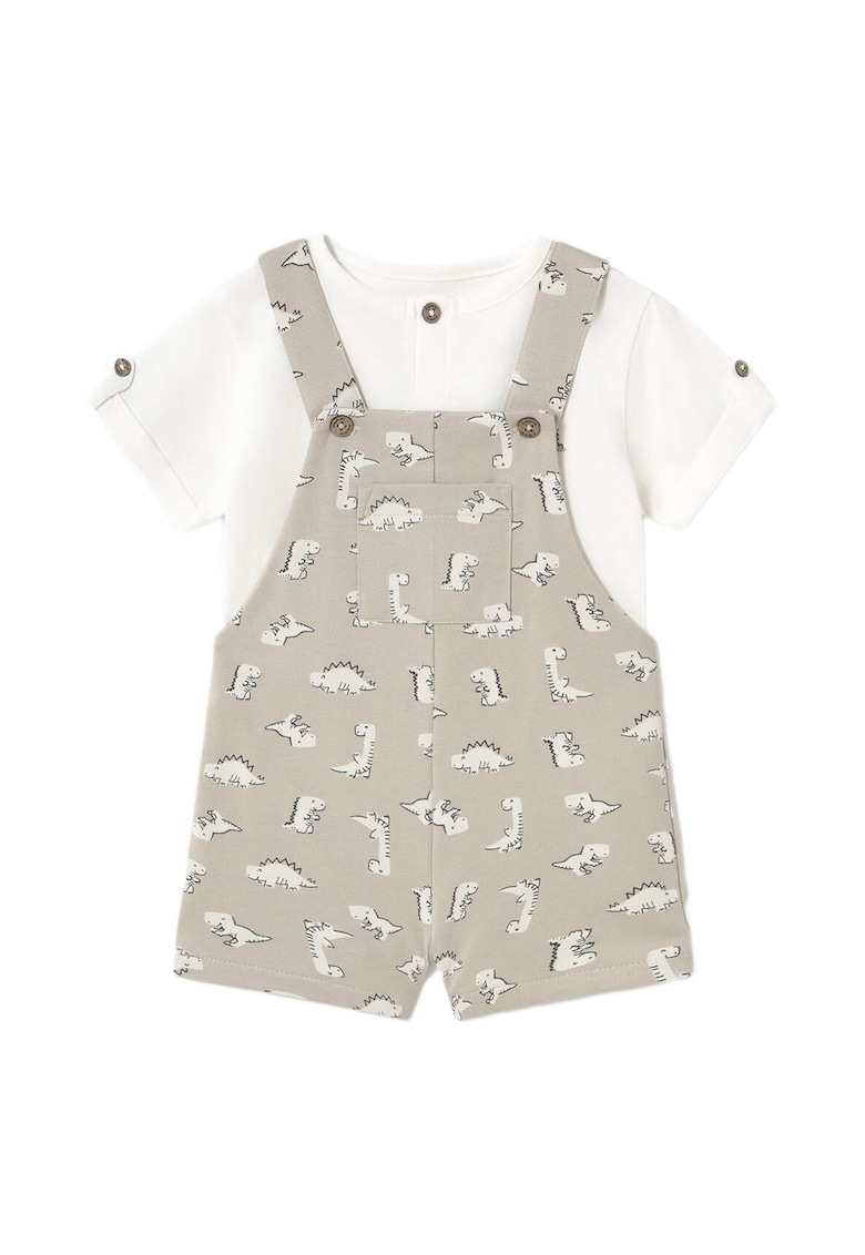 Salopeta copii -  1650 - bumbac - bej/alb -