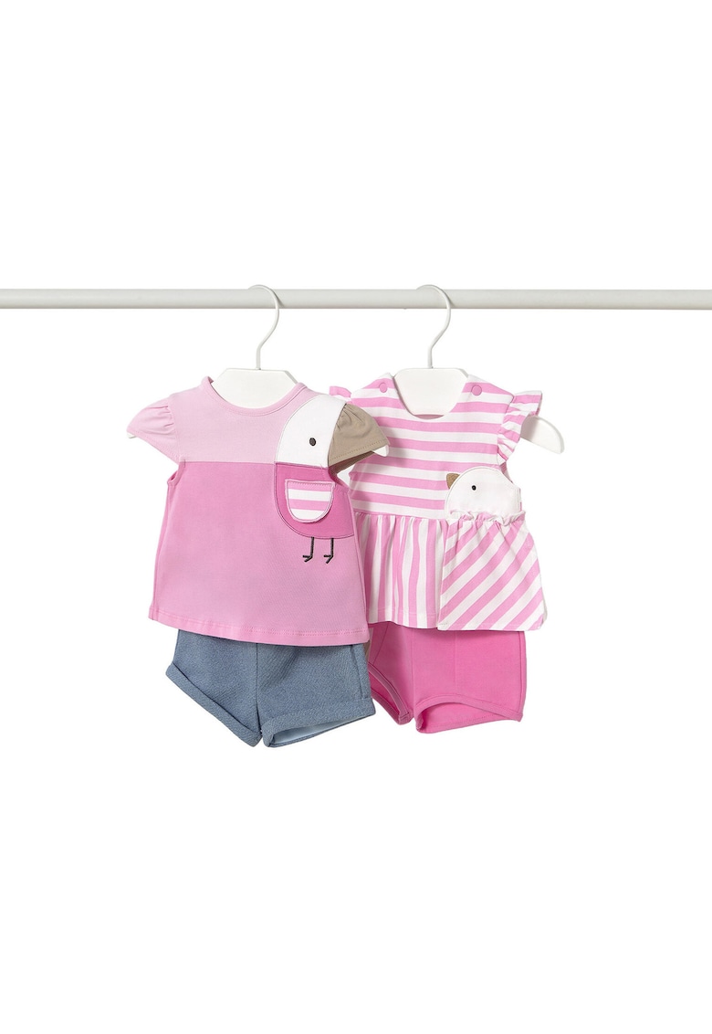 Set 2 Compleuri pentru copii - PRIMAR-1670 48 - bumbac/elastan - roz/albastru