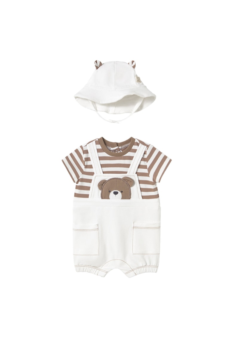 Compleu copii -  alb - bumbac/elastan -