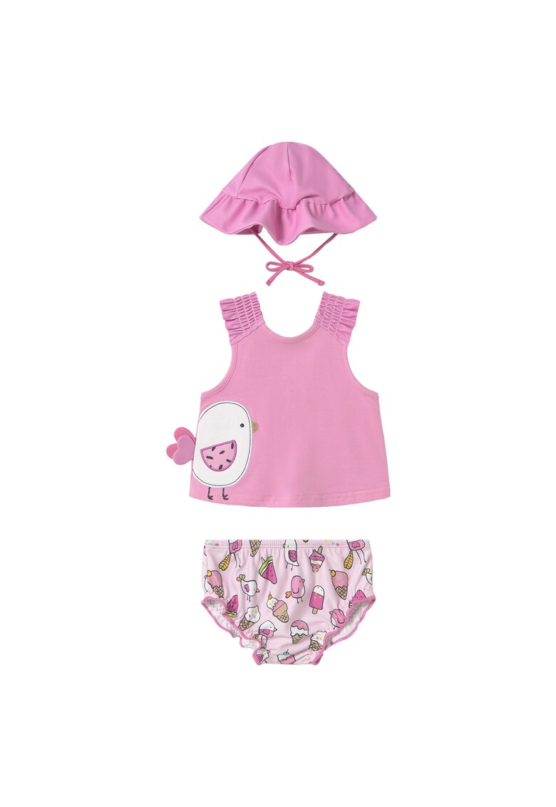 Costum de baie copii - 1668 44 - bumbac/poliester - roz