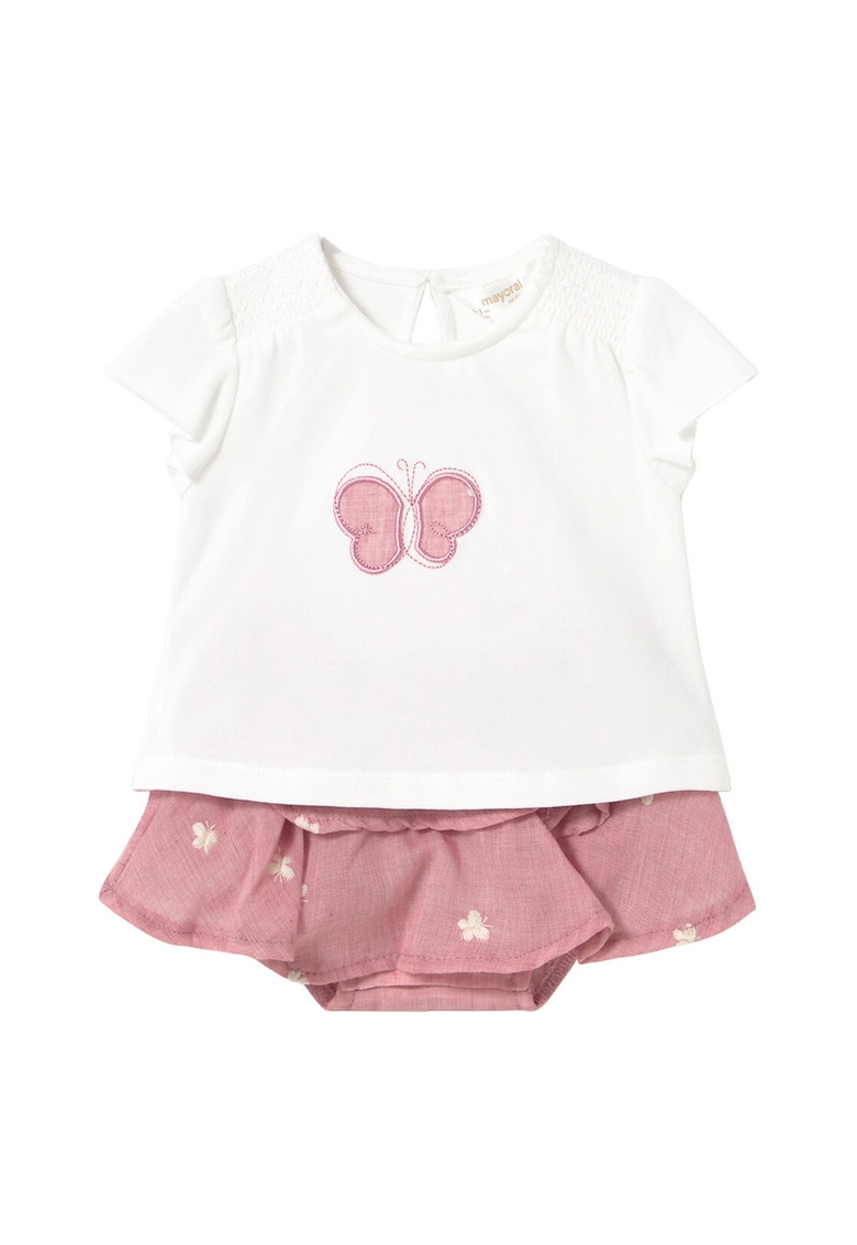 Compleu pentru copii - PRIMAR-1853 - bumbac/poliester - alb/roz Compleu pentru copii - PRIMAR-1853 - bumbac/poliester - alb/roz