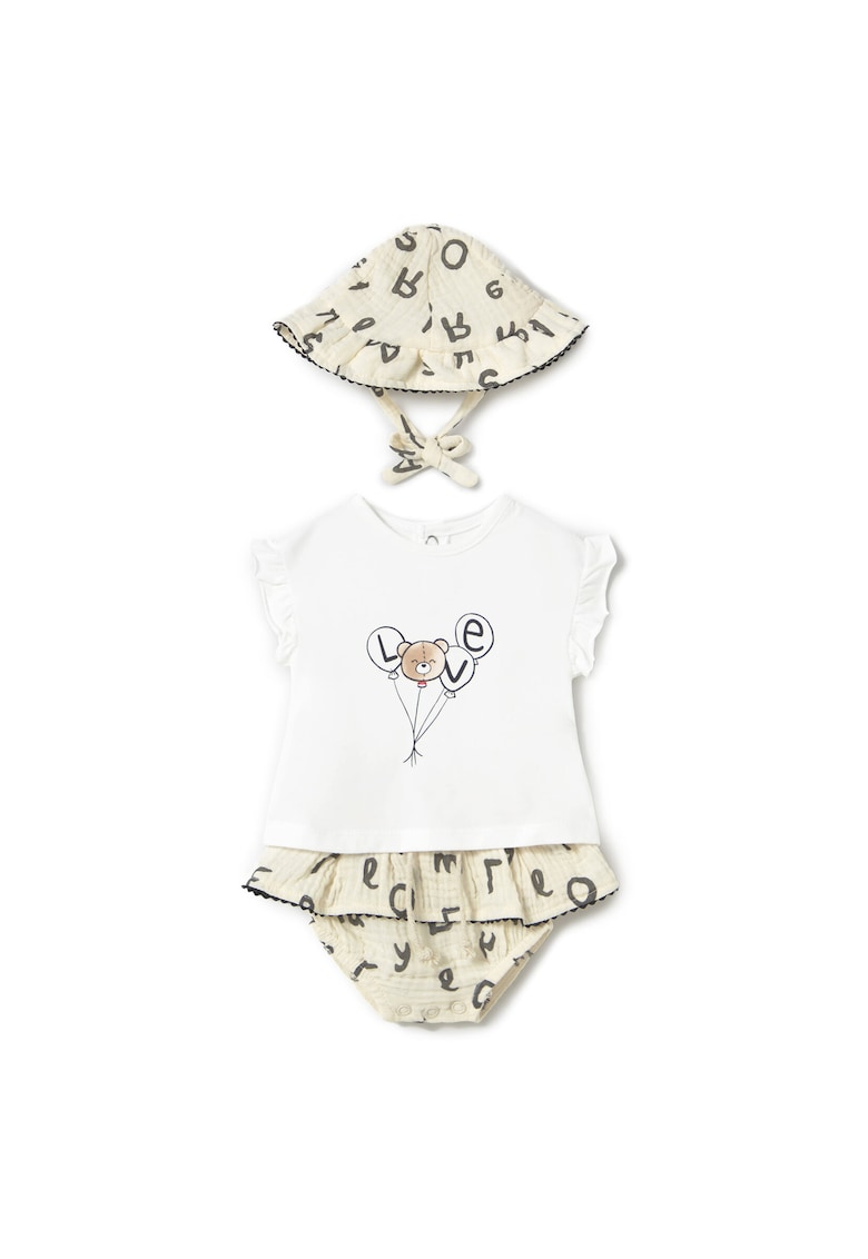 Body pentru copii 1876 - bumbac/elastan - bej/alb