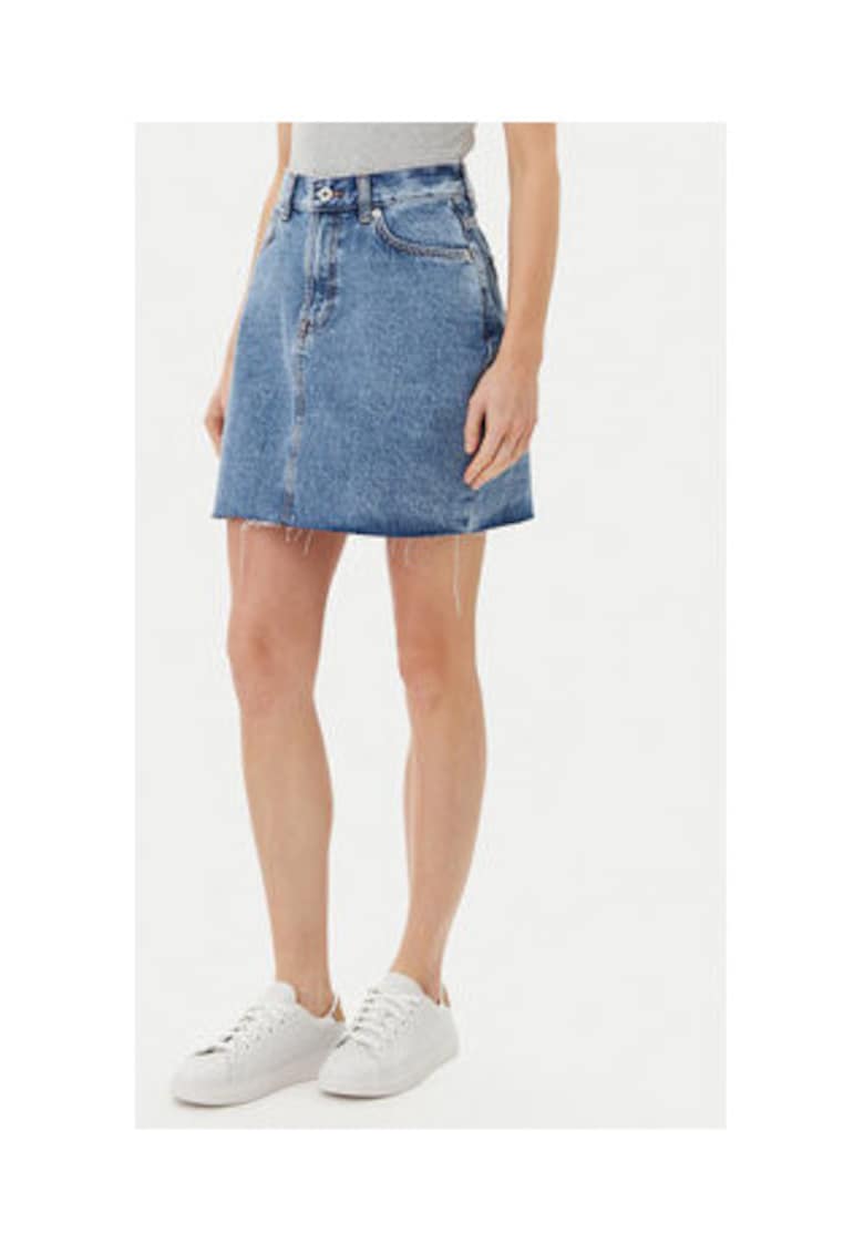 Fusta - PL901124NC9 000DENIM - bumbac - albastru - Fusta - PL901124NC9 000DENIM - bumbac - albastru -