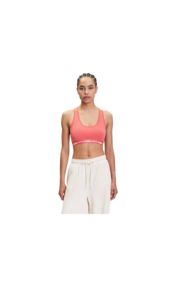 Bustiera sport dama - roz - bumbac - modal - elastan Bustiera sport dama - roz - bumbac - modal - elastan