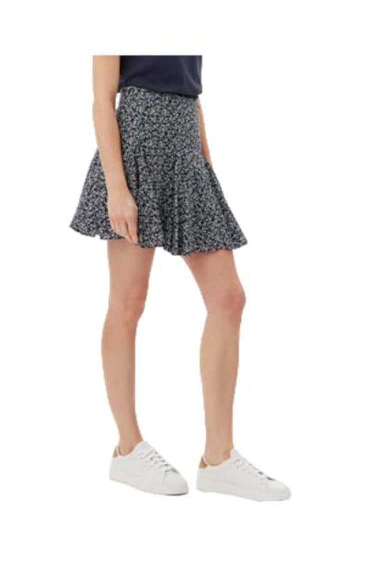 Fusta dama -  viscoza/bumbac - bleumarin/gri