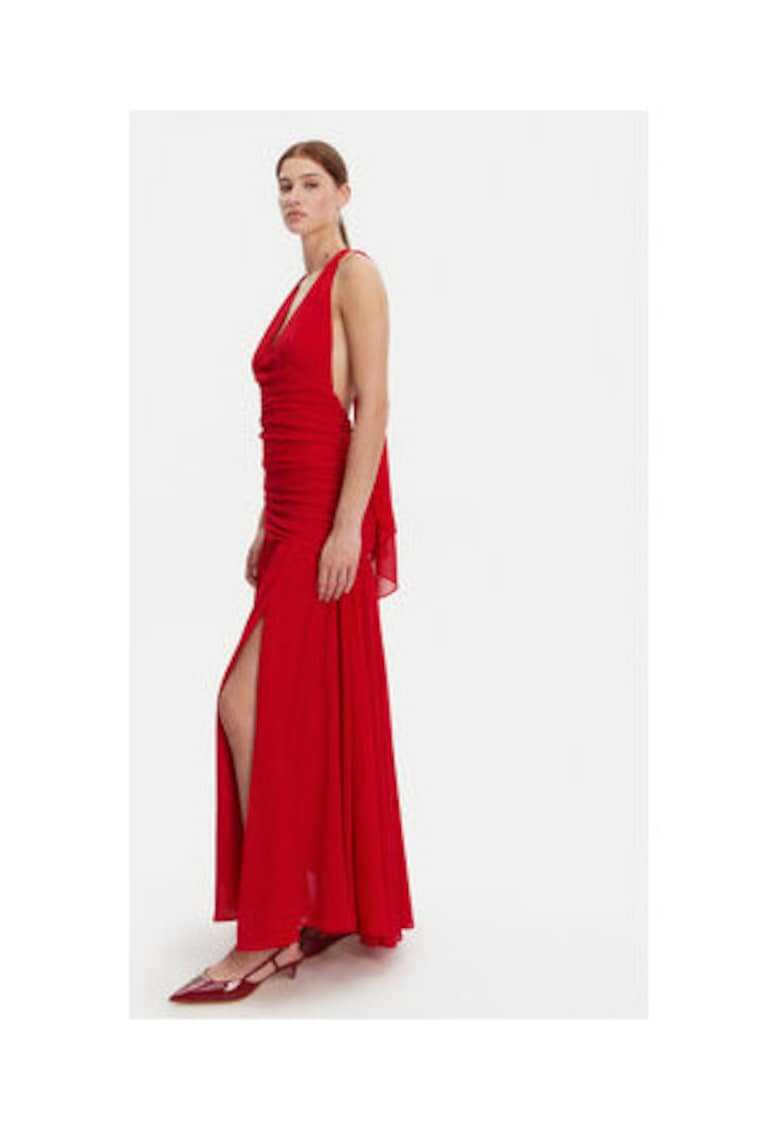 Rochie model 59835DB - rosu inchis - 100% poliester