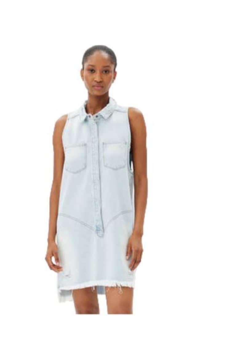 Rochie dama bumbac - albastru deschis -