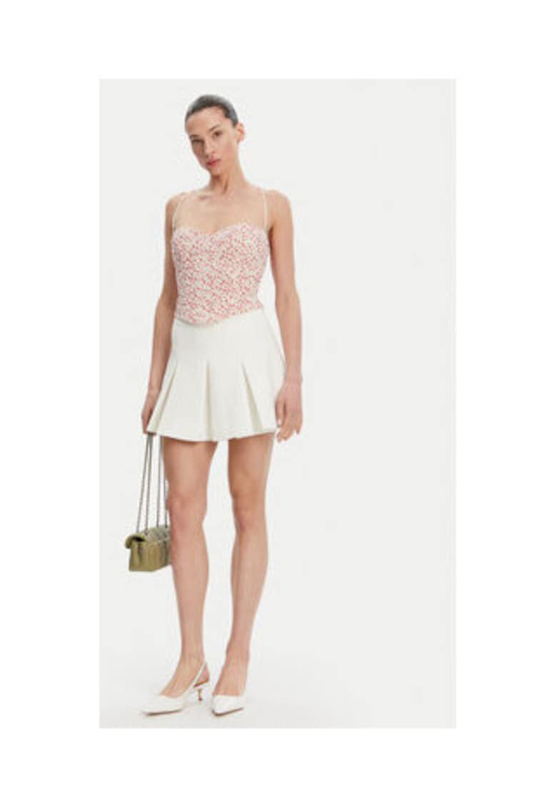 Rochie - floral - alb poliester