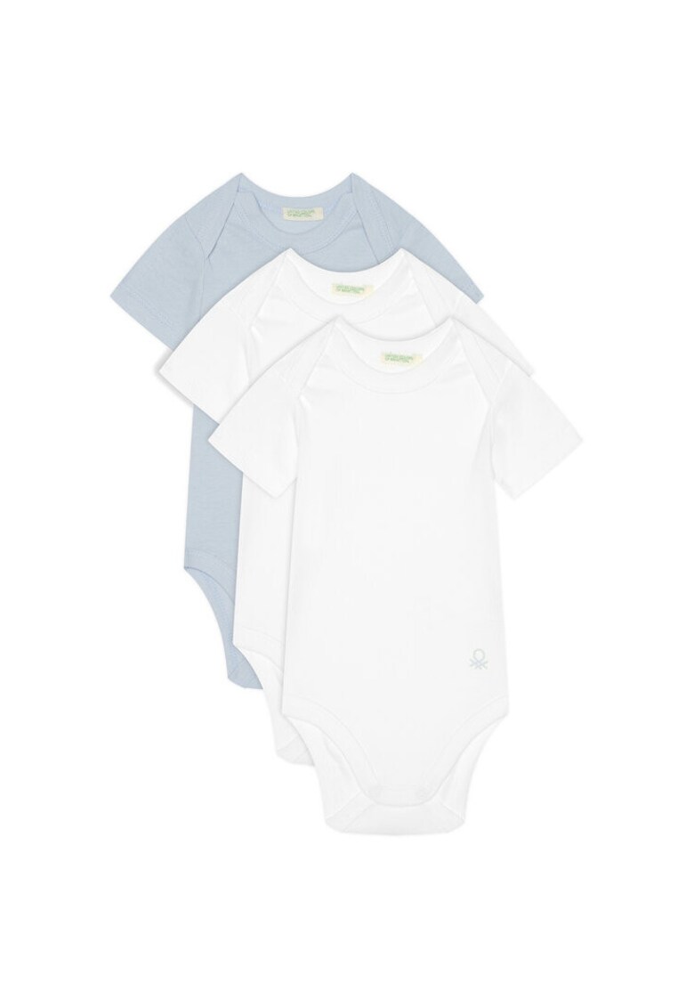 Set 3 Body-uri copii - Albastru - 100% bumbac