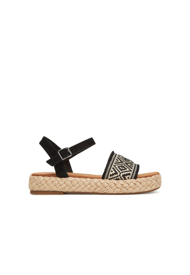 Espadrile dama 10021992 - Textil - Negru