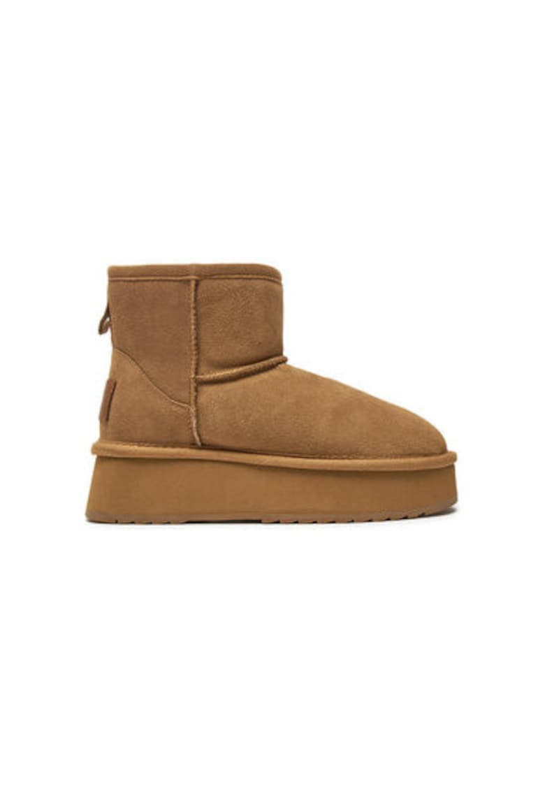 Cizme de iarna dama NMORR301Q - Piele naturala - 40 EU - Maro