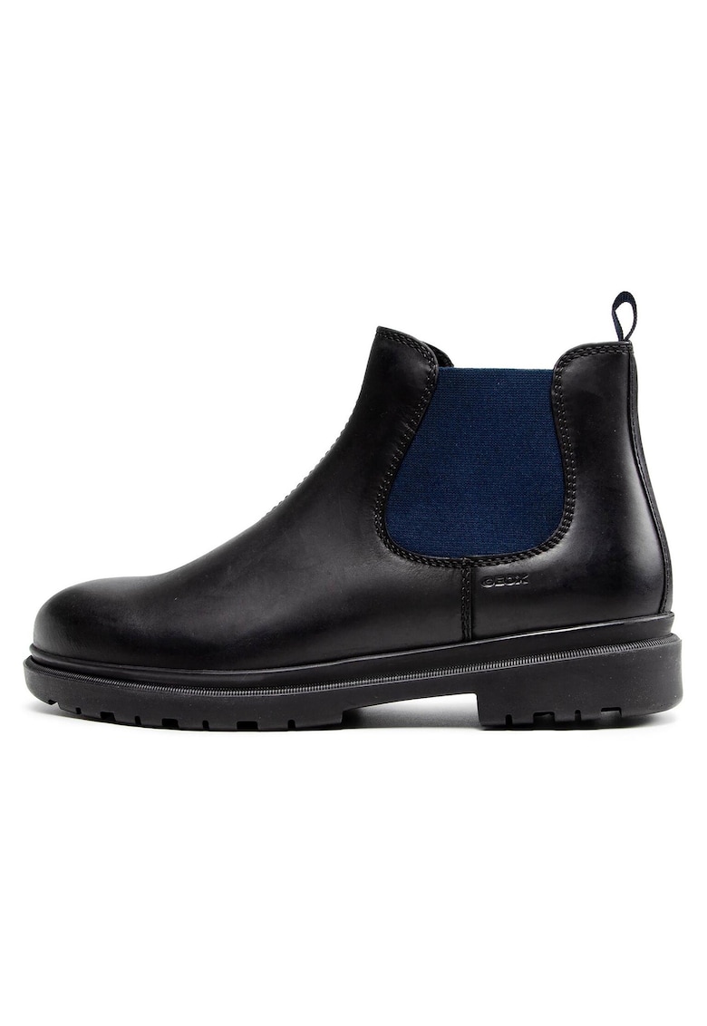 Botine cu glezna joasa pentru barbati U16DDA-00045 - Piele naturala - Negru - Negru