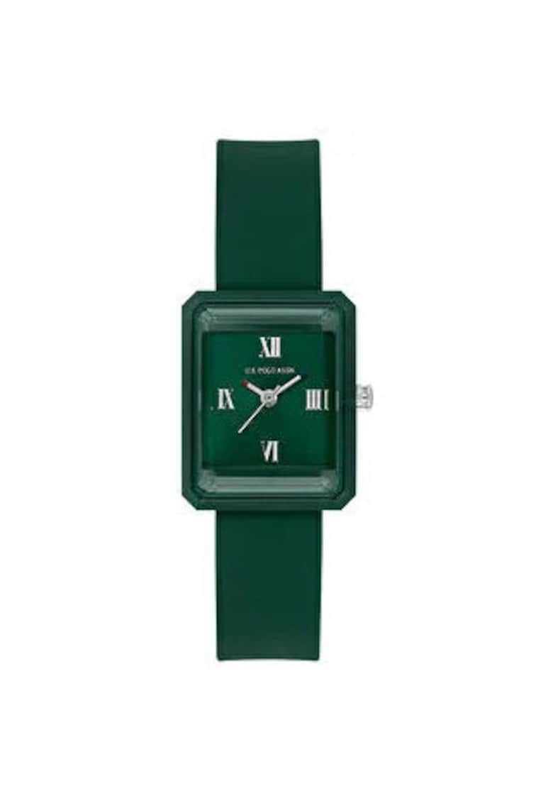 Ceas dama verde - din plastic