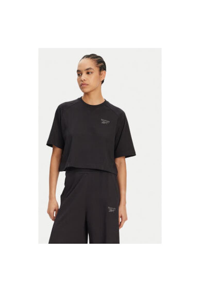Tricou dama 100214092 - Bumbac - Negru - Negru