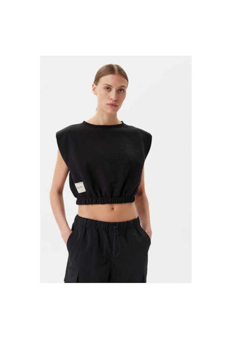 Top dama 156031 - Bumbac/Poliester - Negru