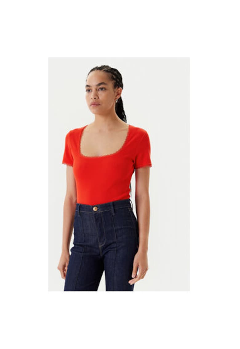 Tricou dama 232-DLUBI - Bumbac - Portocaliu - Portocaliu