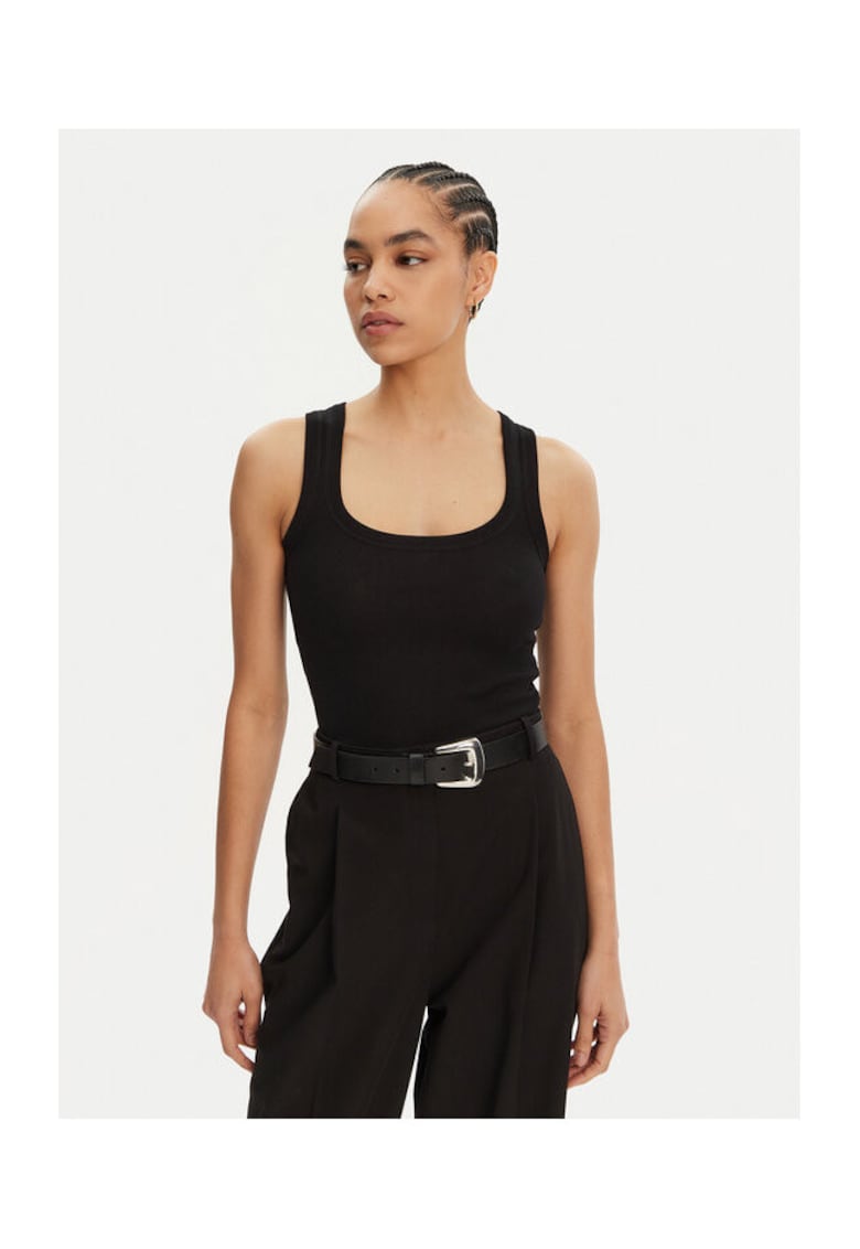 Top dama 24E241JS1582032 - Bumbac - Negru - Negru