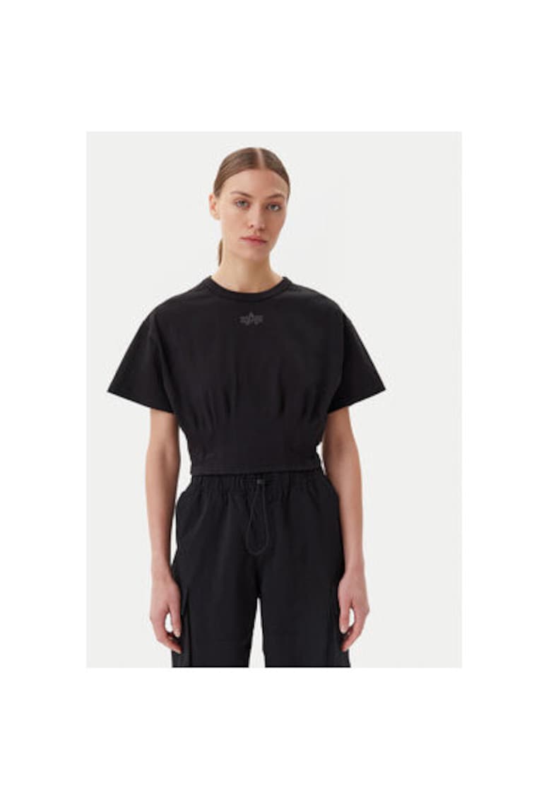 Tricou dama 148070 - Bumbac - Negru - Negru