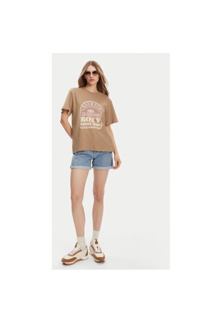 Roxy Tricou dama ERJZT05912-CZU0 - Bumbac - Maro - Maro
