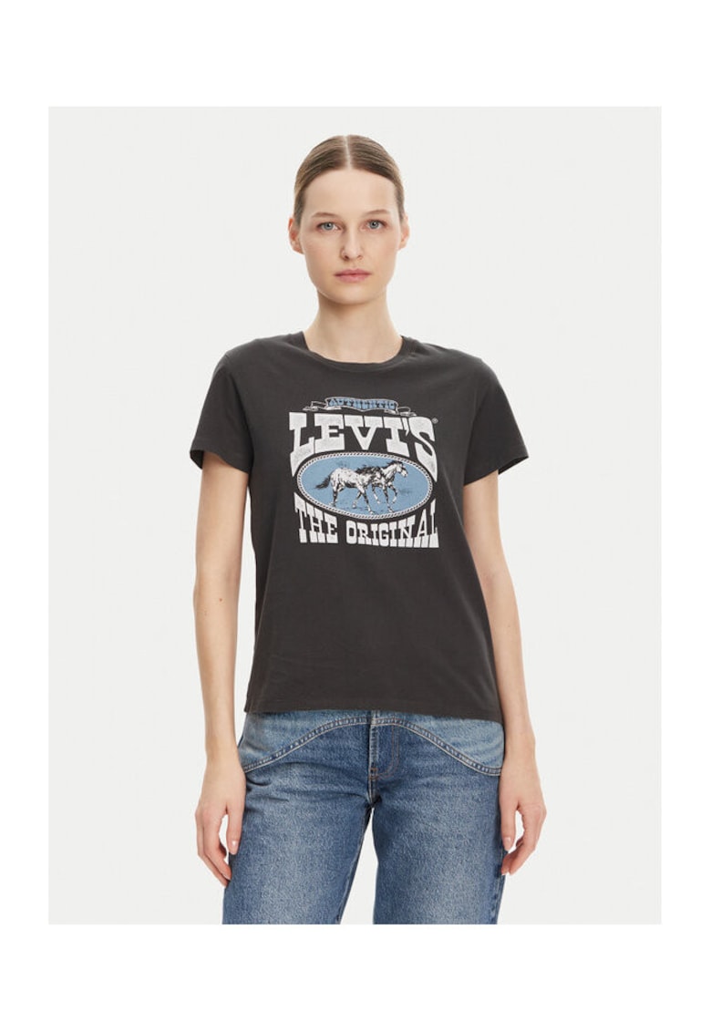 Tricou dama Levi S - 17369-3023 - Bumbac - Negru - Negru